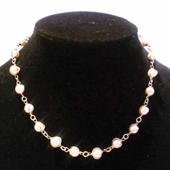 Vintage Sarah Coventry "Pearl Swirl" Necklace Gold Tone 1966 - Picture 3 of 5
